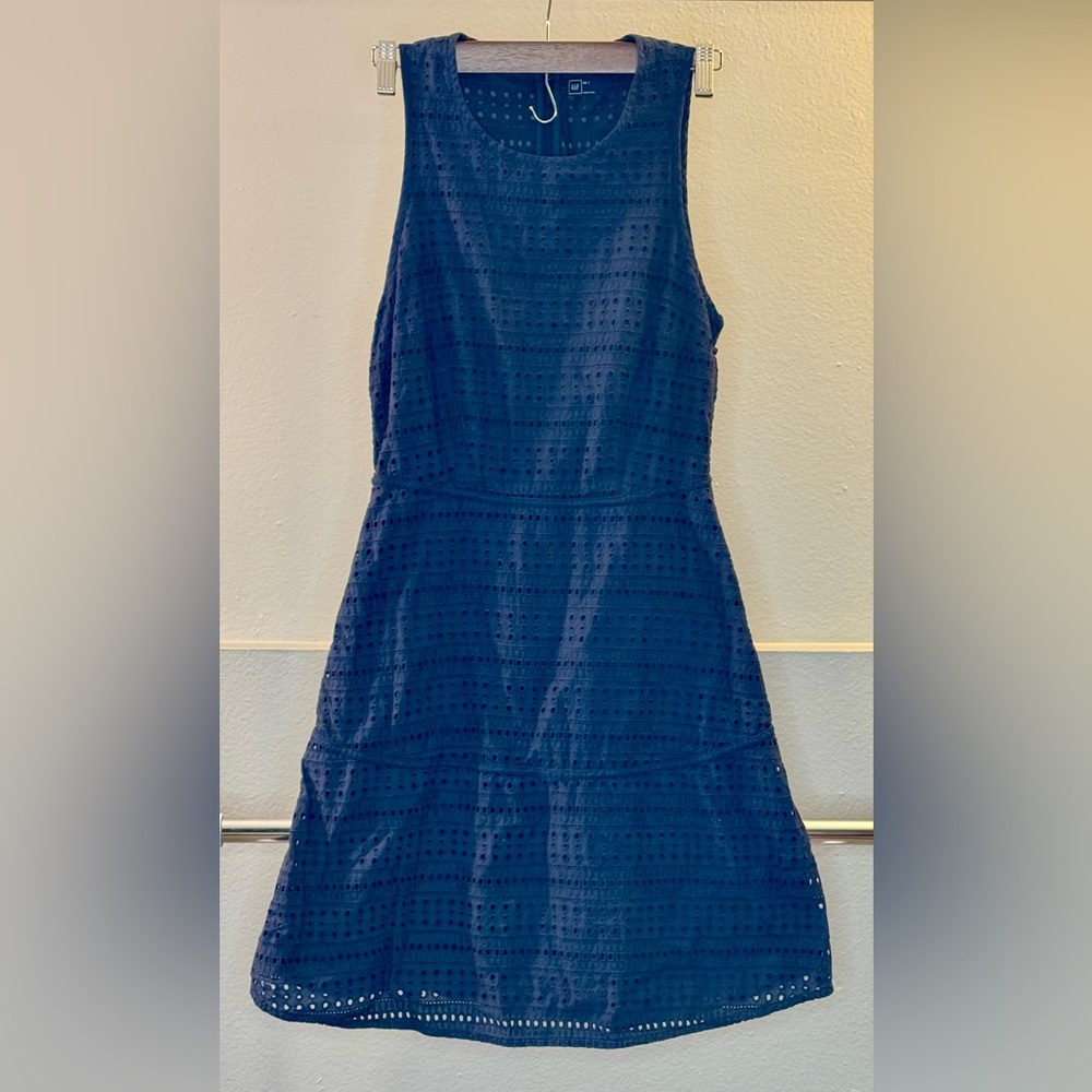 GAP Navy Sleeveless Midi Dress